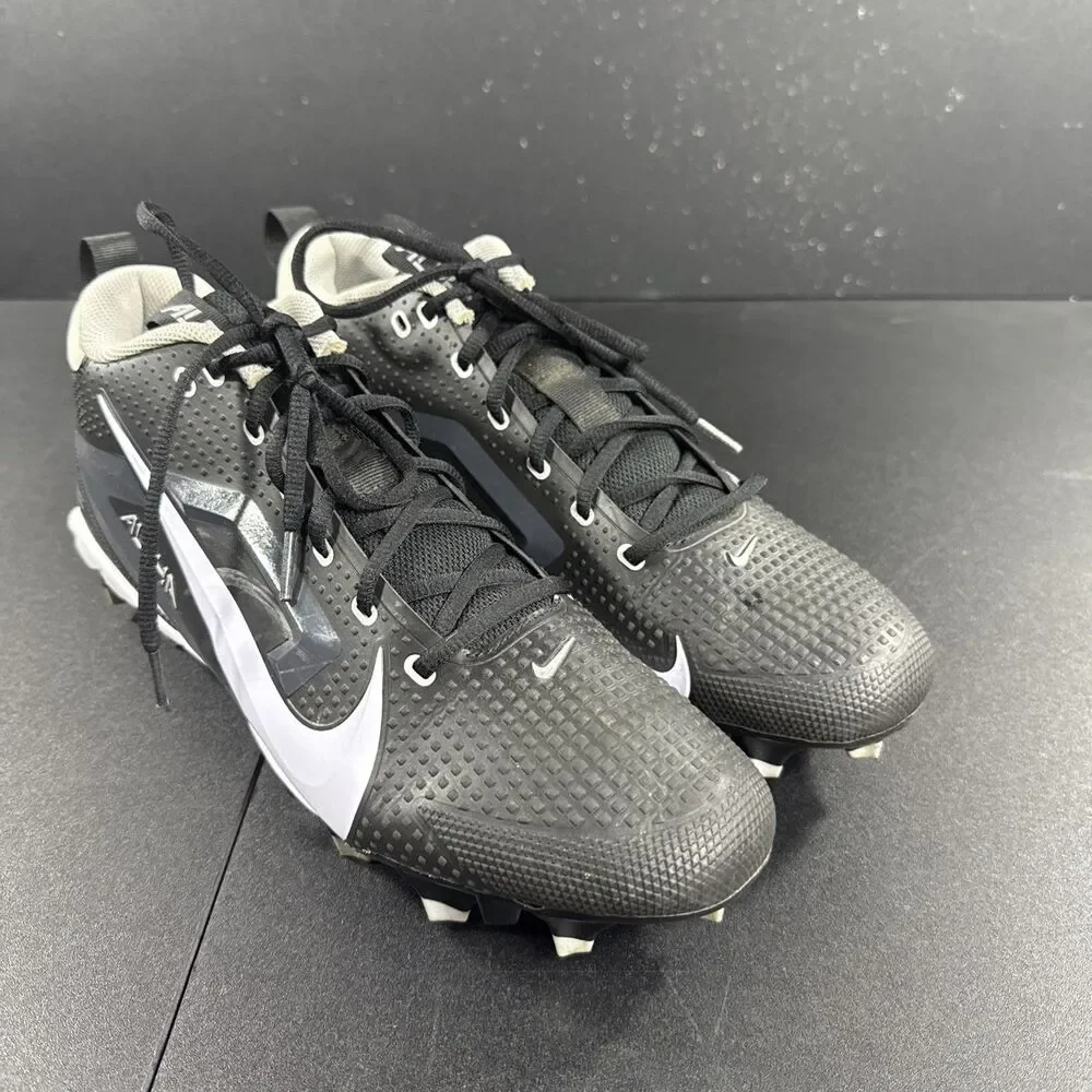 Nike Men's Alpha Menace 4 Varsity Football Cleats Black Size 12 FN0027-001